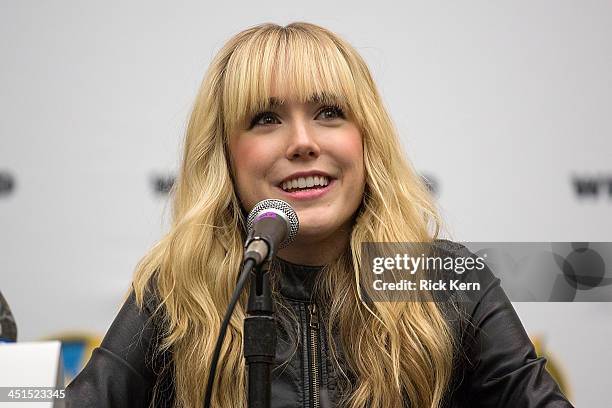 Actress Spencer Locke attends day one of the Wizard World Austin Comic Con at the Austin Convention Center on November 22, 2013 in Austin, Texas.