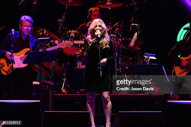 Recording artist Lisa Matassa performs during Playin' Possum! The Final No Show Tribute To George Jones at Bridgestone Arena on November 22, 2013 in...