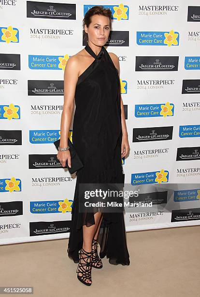 Yasmin Le Bon attends the Masterpiece Marie Curie Summer party in partnership with Jaeger Le-Coultre and Heather Kerzner at The Royal Hospital...