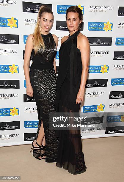 Amber Le Bon and Yasmin Le Bon attend the Masterpiece Marie Curie Summer party in partnership with Jaeger Le-Coultre and Heather Kerzner at The Royal...