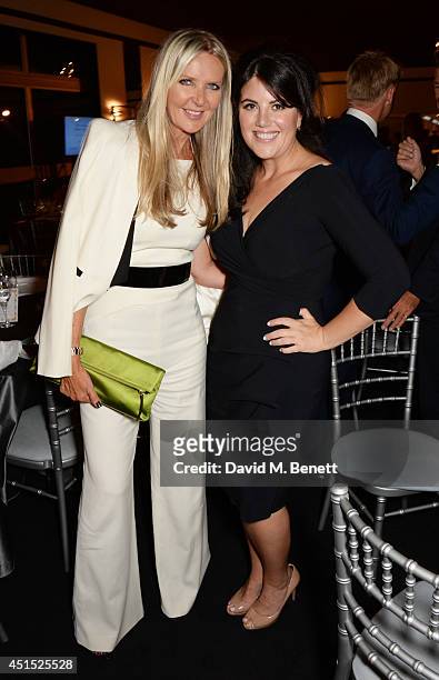 Amanda Wakeley and Monica Lewinsky attend The Masterpiece Marie Curie Party supported by Jaeger-LeCoultre and hosted by Heather Kerzner at The Royal...