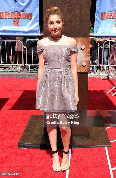 Actress Jennessa Rose attends the premiere of 'How To Train Your Dragon 2' on June 8, 2014 at Regency Village Theatre in Westwood, California.