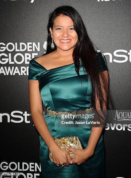 Actress Misty Upham attends the Miss Golden Globe event at Fig & Olive Melrose Place on November 21, 2013 in West Hollywood, California.