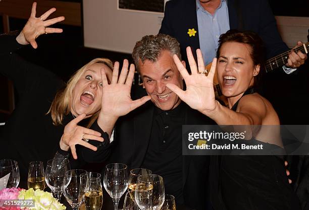 Pip Gill, Danny Huston and Yasmin Le Bon attend The Masterpiece Marie Curie Party supported by Jaeger-LeCoultre and hosted by Heather Kerzner at The...