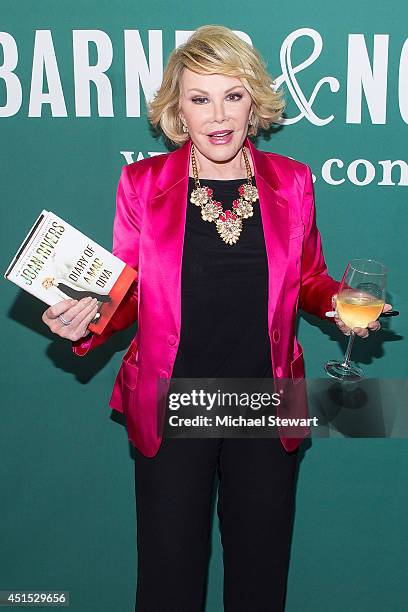 Personality Joan Rivers visits Barnes & Noble Union Square on June 30, 2014 in New York City.