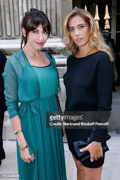 Singer Nolwenn Leroy and Vahina Giocante attend the 'Qeelin' high Jewellery Exhibition opening Cocktail 'Mogoaku in Paris' at Jardin du Palais Royal...