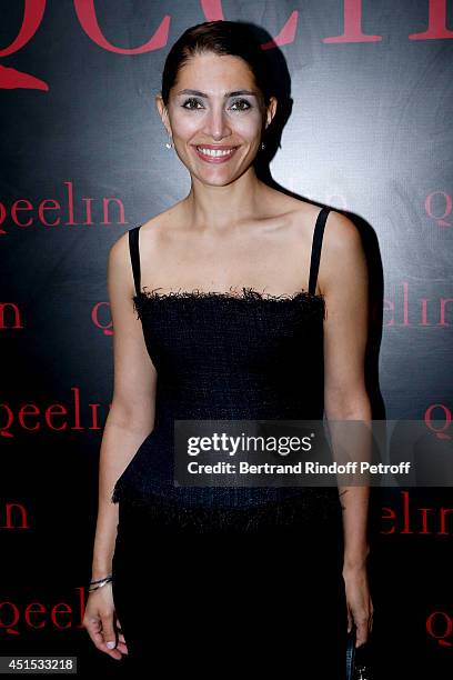 Actress Caterina Murino attends the 'Qeelin' high Jewellery Exhibition opening Cocktail 'Mogoaku in Paris' at Jardin du Palais Royal on June 30, 2014...