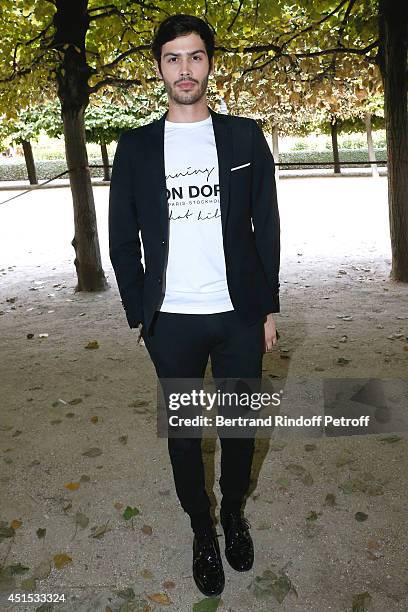 Jesse Remond Lacroix attends the 'Qeelin' high Jewellery Exhibition opening Cocktail 'Mogoaku in Paris' at Jardin du Palais Royal on June 30, 2014 in...