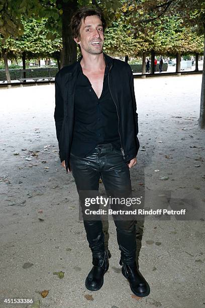 Star Dancer Benjamin Pech attends the 'Qeelin' high Jewellery Exhibition opening Cocktail 'Mogoaku in Paris' at Jardin du Palais Royal on June 30,...