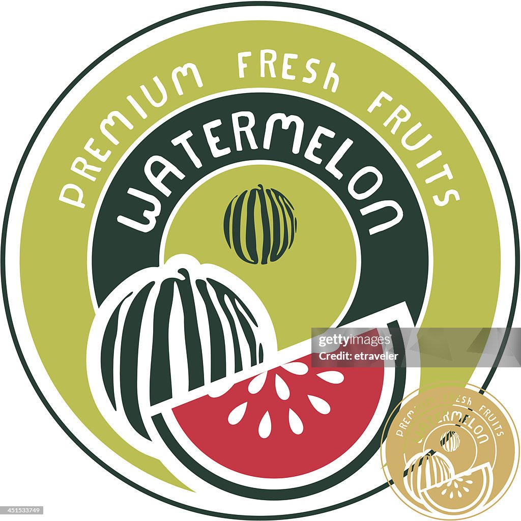 Watermelon Rind Label Watermelon Label High-Res Vector Graphic - Getty Images