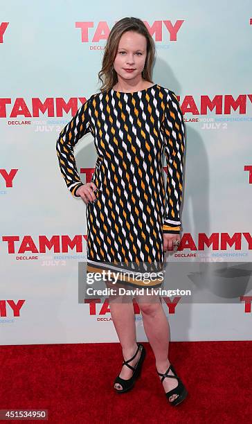 Actress Thora Birch attends the premiere of Warner Bros. Pictures' "Tammy" at TCL Chinese Theatre on June 30, 2014 in Hollywood, California.