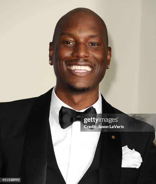 Tyrese Gibson poses in the press room at the 2014 BET Awards at Nokia Plaza L.A. LIVE on June 29, 2014 in Los Angeles, California.