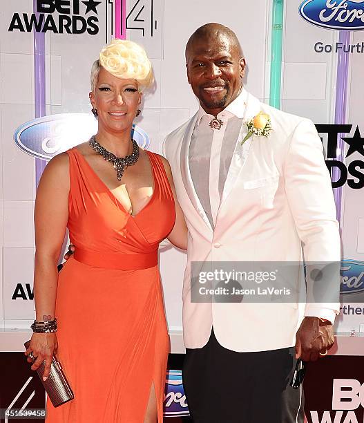 Actor Terry Crews and wife Rebecca King Crews attend the 2014 BET Awards at Nokia Plaza L.A. LIVE on June 29, 2014 in Los Angeles, California.
