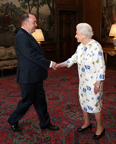 GBR: Queen Elizabeth II Holds An Audience With Scotland's First Minister Alex Salmond