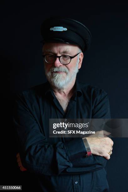 Portrait of English fantasy author Sir Terry Pratchett, photographed to promote the 40th novel in his Discworld series, Raising Steam, on September...