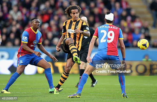 Tom Huddlestone of Hull City during the Barclays Premier League match between Hull City and Crystal Palace at KC Stadium on November 23, 2013 in...