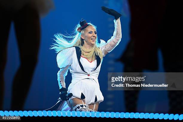 Nancy Baumann performs during his premiere show 'Circus' at Europapark on November 23, 2013 in Rust, Germany.