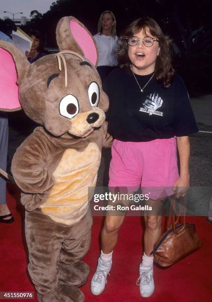 Actress Dana Hill attends the "Tom & Jerry: The Movie" Westwood Premiere on July 24, 1993 at the Wadsworth Theatre in Westwood, California.