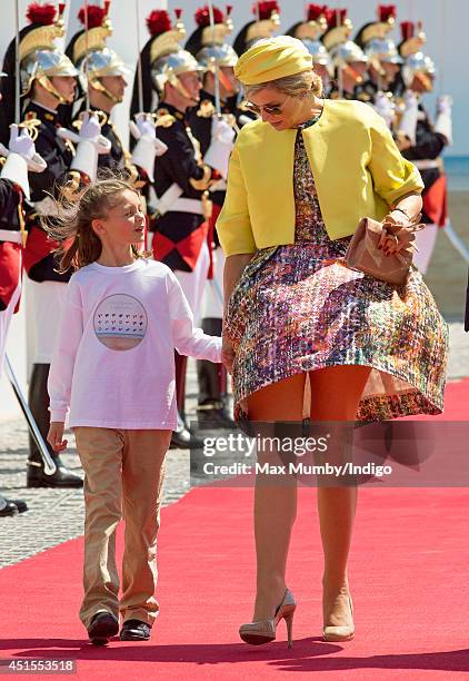 Queen Maxima of The Netherlands attends the International Ceremony at Sword Beach to commemorate the 70th anniversary of the D-Day landings on June...