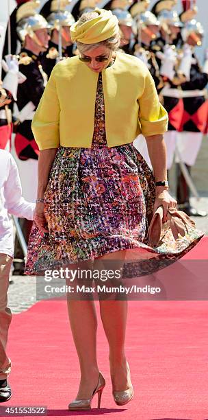 Queen Maxima of The Netherlands attends the International Ceremony at Sword Beach to commemorate the 70th anniversary of the D-Day landings on June...