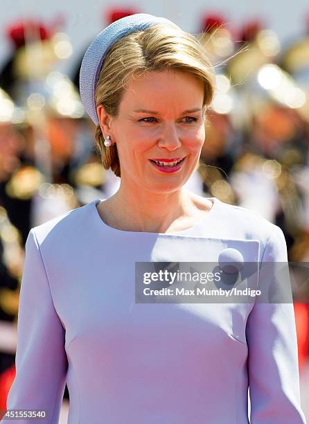 Queen Mathilde of Belgium attends the International Ceremony at Sword Beach to commemorate the 70th anniversary of the D-Day landings on June 6, 2014...