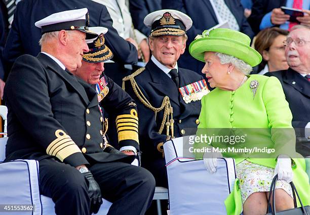 King Harald of Norway, Prince Charles, Prince of Wales, Prince Philip, Duke of Edinburgh and Queen Elizabeth II attend the International Ceremony at...