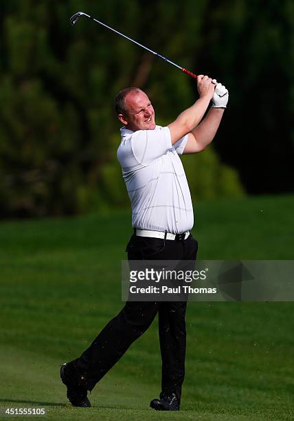 Daniel Greenwood of Forest Pines Golf Club plays a shot during day one of the Titleist PGA Playoffs on the PGA Sultan Course at Antalya Golf Club on...