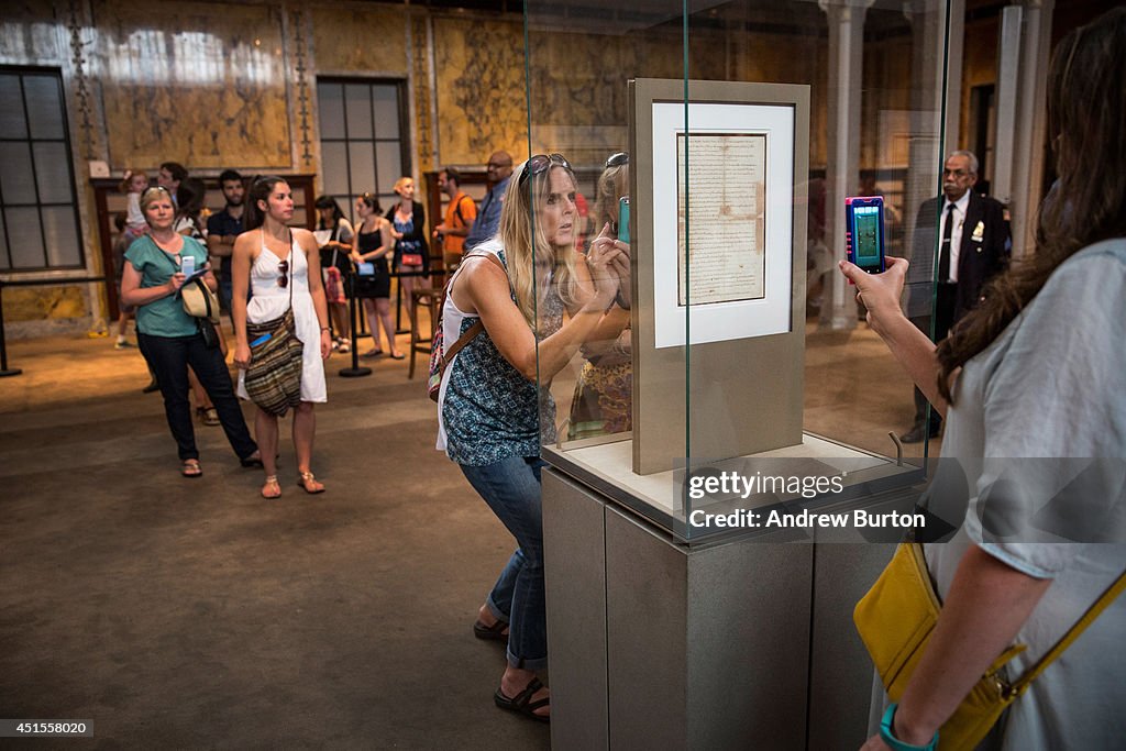 New York Public Library Displays Copy Of The Declaration Of Independence