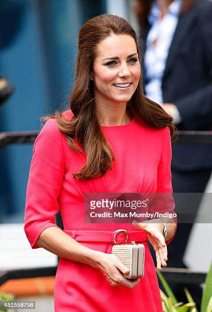 Catherine, Duchess of Cambridge visits an M-PACT Plus Counselling Programme at Blessed Sacrament School on July 1, 2014 in London, England.