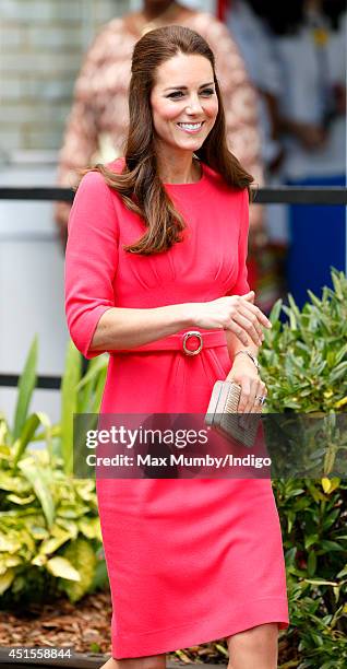 Catherine, Duchess of Cambridge visits an M-PACT Plus Counselling Programme at Blessed Sacrament School on July 1, 2014 in London, England.