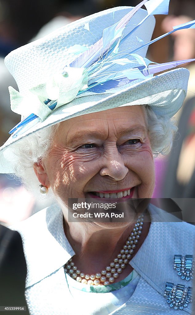 Queen Elizabeth II Hosts A Garden Party At The Palace of Holyroodhouse
