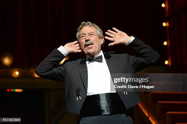 Terry Jones performs on the opening night of "Monty Python Live " on July 1, 2014 in London, England.