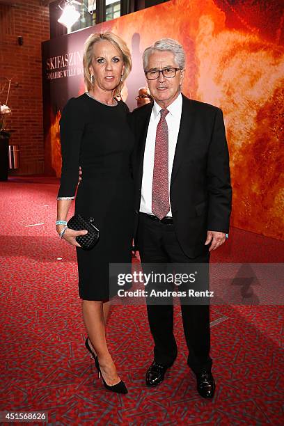 Britta Gessler and Frank Elstner attend the Arthur Cohn Gala as part of Filmfest Muenchen 2014 at Carl-Orff-Saal on July 1, 2014 in Munich, Germany.