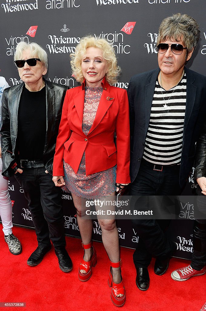 Chris Stein, Debbie Harry wearing Vivienne Westwood and Clem Burke