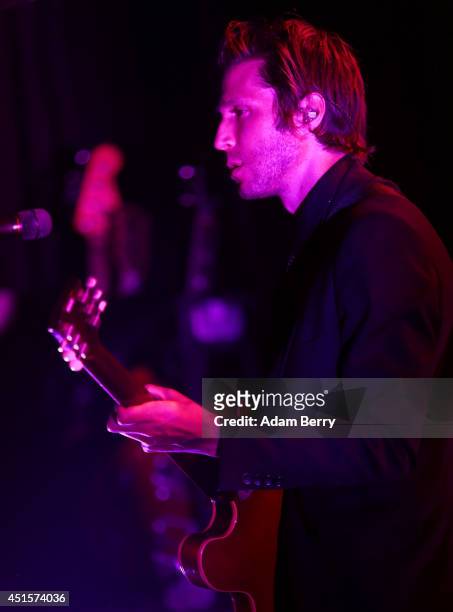 Daniel Kessler of the band Interpol performs during a concert at Postbahnhof on July 1, 2014 in Berlin, Germany.
