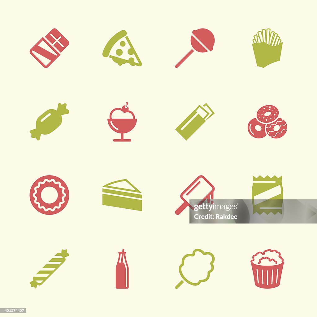 Junk Food Icons - Color Series | EPS10