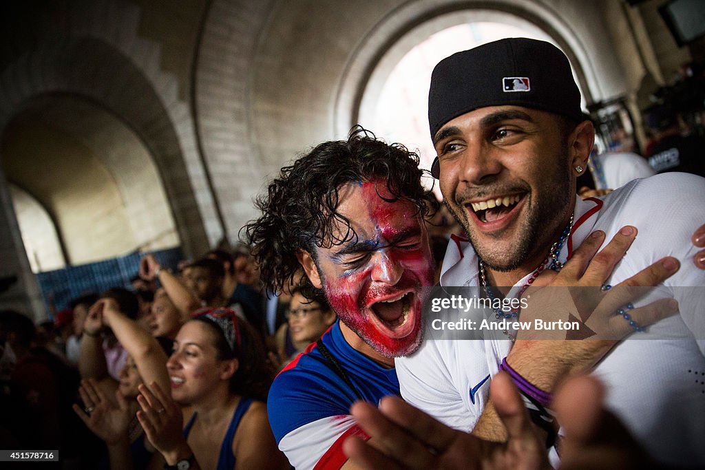 Soccer Fans Gather To Watch US Team's Knockout Stage Match Against Belgium