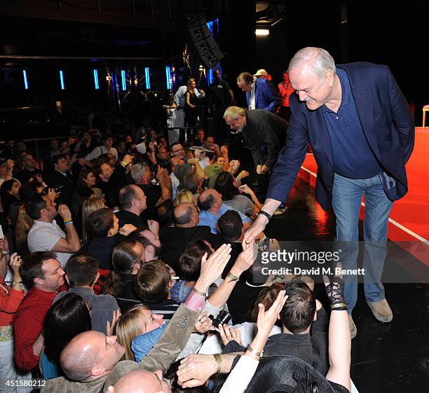 John Cleese at the opening night of "Monty Python Live " at The O2 Arena on July 1, 2014 in London, England.