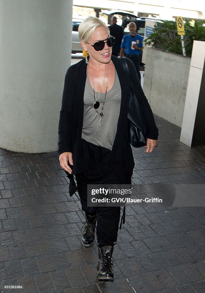 Celebrity Sightings In Los Angeles - July 01, 2014