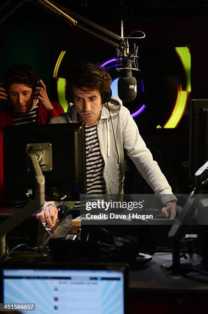Nick Grimshaw poses for a photocall at Radio 1 on March 1, 2013 in London, England.