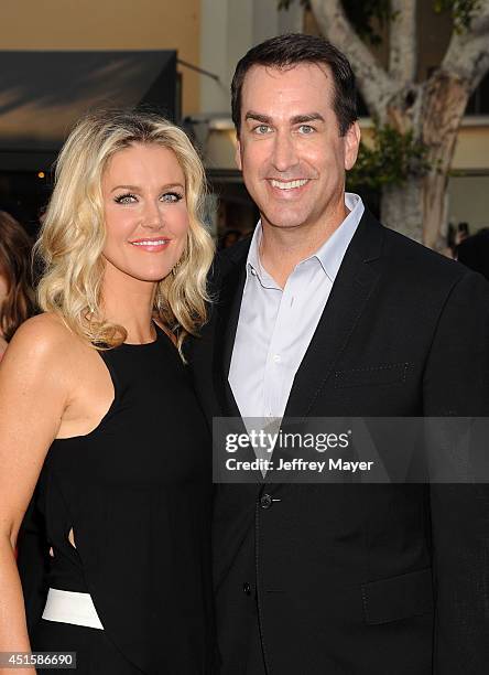 Actor Rob Riggle and wife Tiffany Riggle arrive at the Los Angeles premiere of '22 Jump Street' at Regency Village Theatre on June 10, 2014 in...