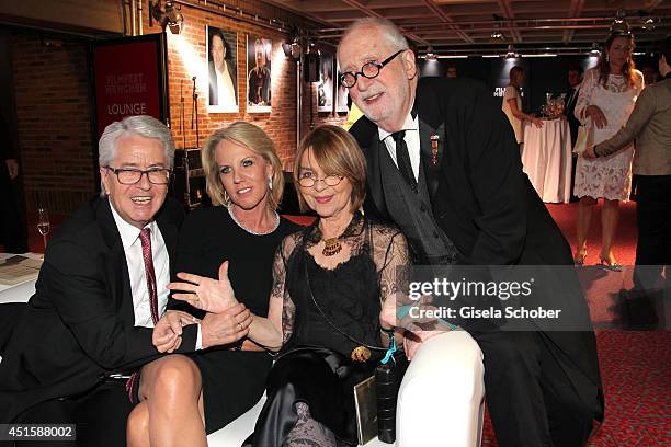 Frank Elstner,his wife Britta, Cornelia Froboess and her husband Hellmuth Matiasek attend the 'Gala Abend mit Arthur Cohn' - as part of Filmfest...