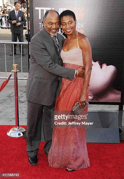 Actors Gregg Daniel and Adina Porter arrive at HBO's 'True Blood' final season premiere at TCL Chinese Theatre on June 17, 2014 in Hollywood,...