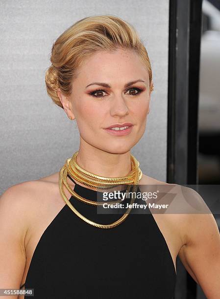 Actress Anna Paquin arrives at HBO's 'True Blood' final season premiere at TCL Chinese Theatre on June 17, 2014 in Hollywood, California.