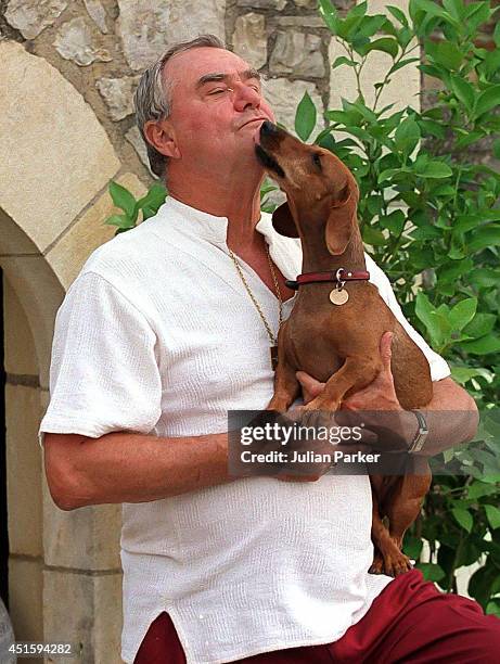 Prince Henrik attends a Photocall, at his Summer House, Chateau de Cayx in Luzech, on August 7 in Luzech, France.