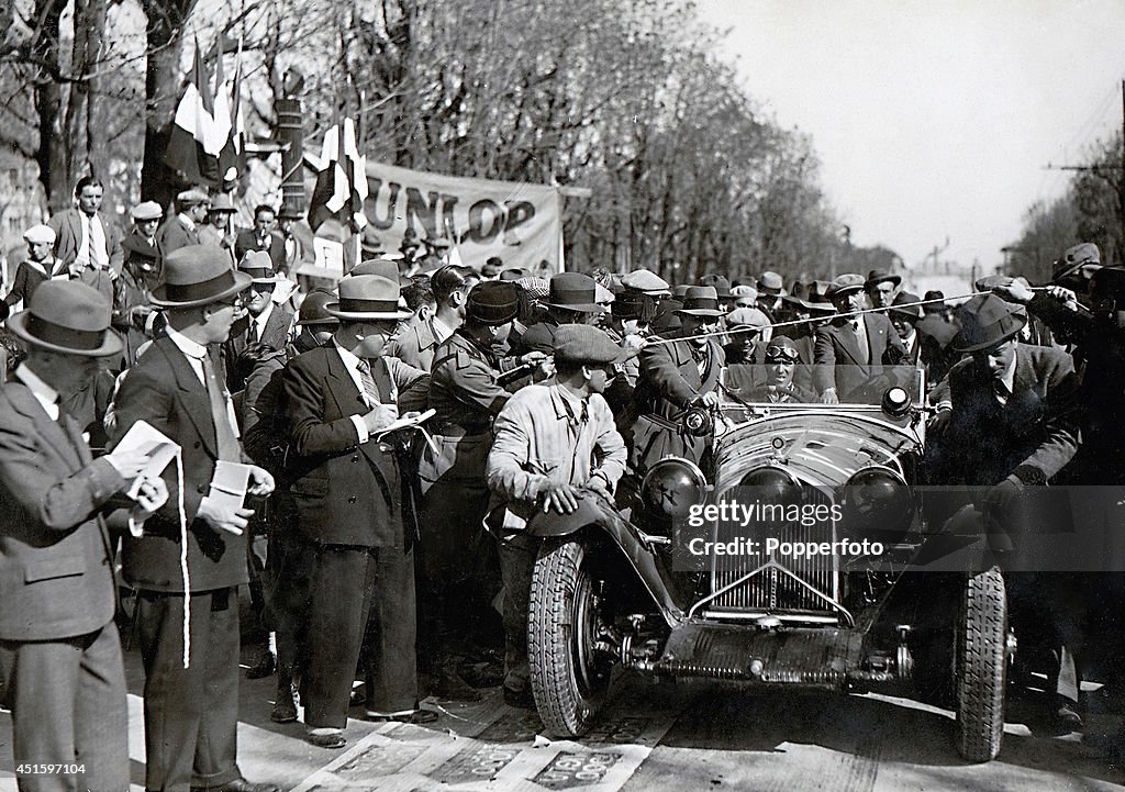 Tazio Nuvolari In His Alfa Romeo - Mille Miglia