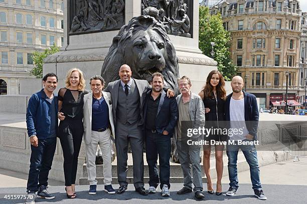 Reece Ritchie, Ingrid Bolso Berdal, Ian McShane, Dwayne "The Rock" Johnson, Brett Ratner, John Hurt, Irina Shayk and Aksel Hennie attend a photocall...