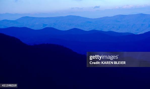 Blue Ridge Viewport A view of the Blue Ridge mountains seen from Skyline Drive early ...