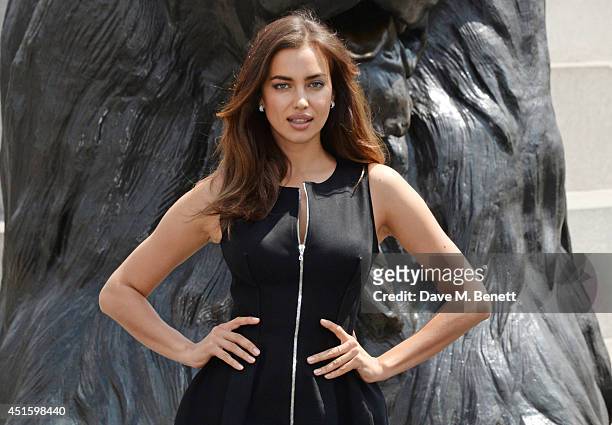 Irina Shayk attends a photocall for "Hercules" at Nelson's Column in Trafalgar Square on July 2, 2014 in London, England.