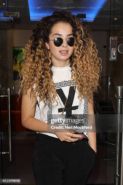 Ella Eyre leaves the Kiss FM UK Studio on July 2, 2014 in London, England.